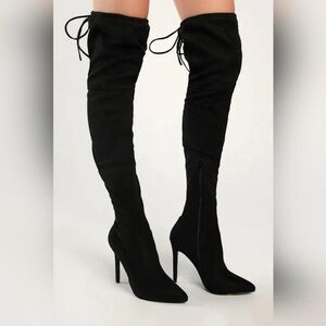 Black Knee High Boots
